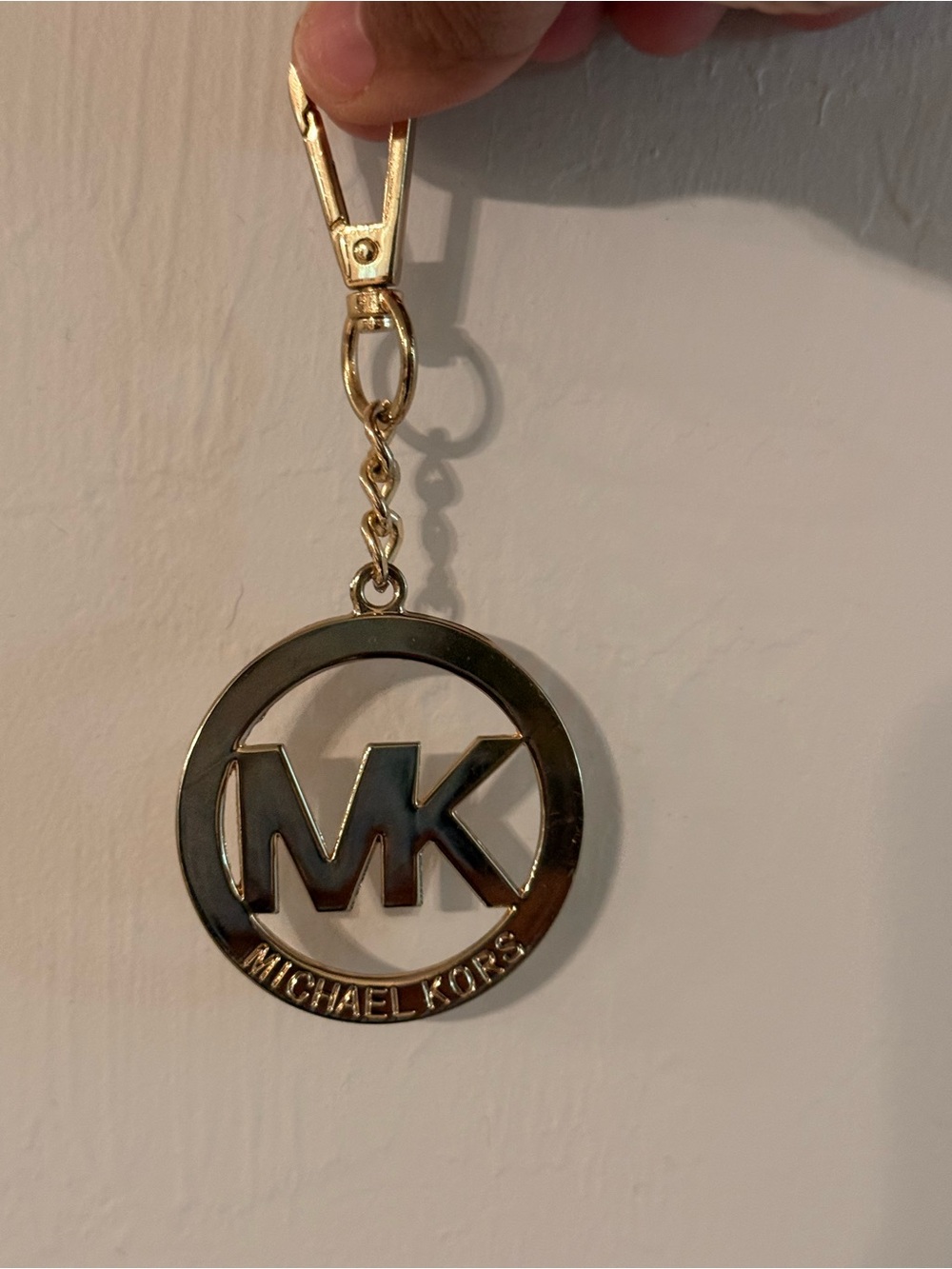 Michael Kors Gold-tone MK Circle Keyring Charm